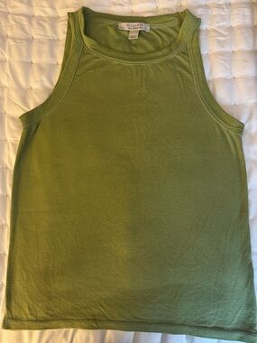 AllSaints Olive Green Ribbed Tank